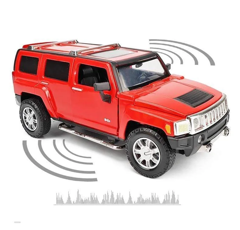 1:24 high simulation alloy Hummer H3 off-road vehicle sound and light can open the door boy educational toy car model for gifts