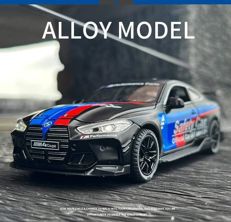 1:32 BMW M4 IM GT3 Le Mans Racing Car Free Wheeling High Light Sport Racing Car Model Toy Diecast Alloy Car model gift