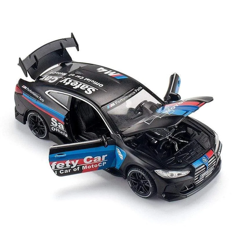 1:32 BMW M4 IM GT3 Le Mans Racing Car Free Wheeling High Light Sport Racing Car Model Toy Diecast Alloy Car model gift