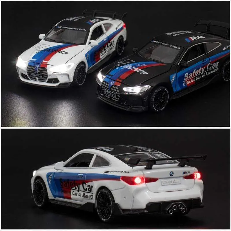 1:32 BMW M4 IM GT3 Le Mans Racing Car Free Wheeling High Light Sport Racing Car Model Toy Diecast Alloy Car model gift