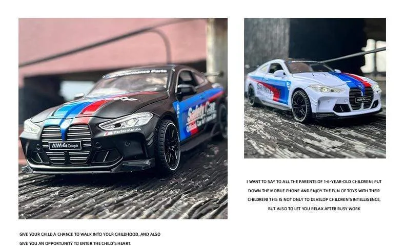 1:32 BMW M4 IM GT3 Le Mans Racing Car Free Wheeling High Light Sport Racing Car Model Toy Diecast Alloy Car model gift