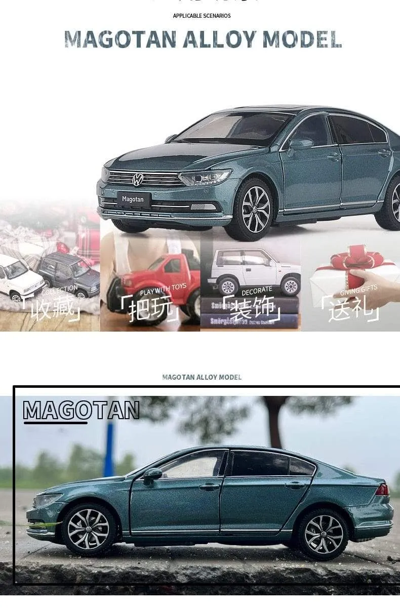 1:32 Volkswagen Magotan Passat Alloy Diecast Cars Model Toy Car Vehicles Pull Back Sound and light For Children Boy Toys gift