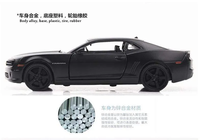 1:36 Chevrolet Camaro High Simulation Alloy Model Car Metal Sedan Die Casting Collection Toy Car Boy Toy Children Gift A323