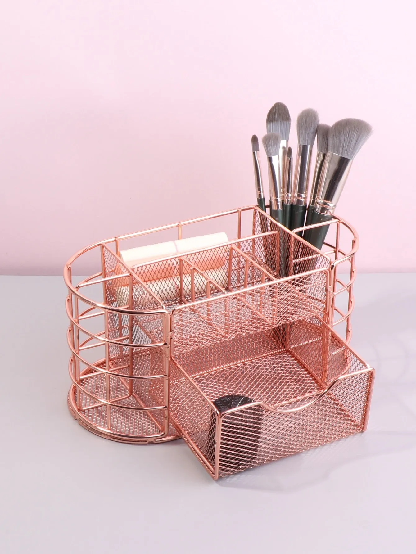 1pc Rotatable Makeup Brush Storage Bucket