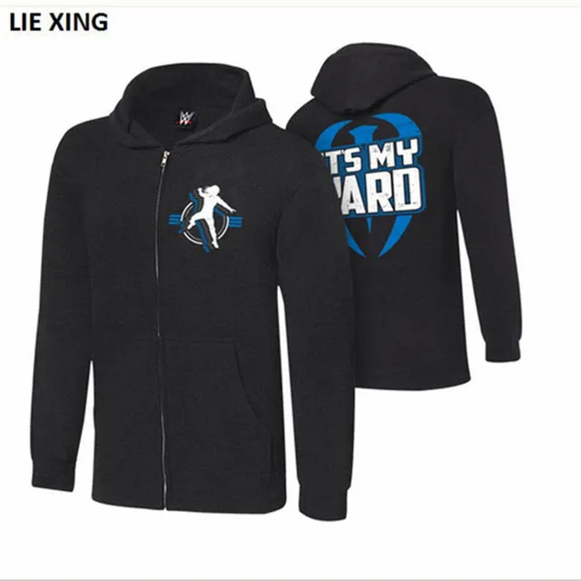 2018 New Jacket Wrestling Sweatshirts Roman Seth AJ Style Shield Men Hoodie Zipper Coat