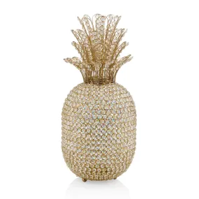 23" Glam Bling Faux Crystal and Gold Pineapple By Homeroots