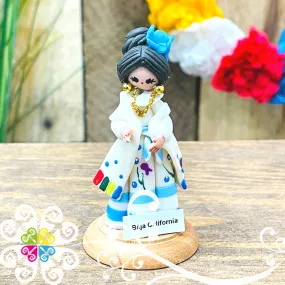 2- Baja California Little Doll Figurine - Fondant Doll