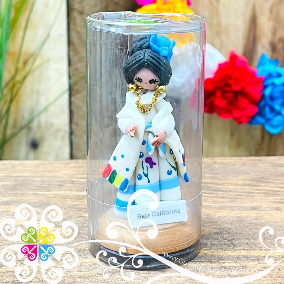 2- Baja California Little Doll Figurine - Fondant Doll