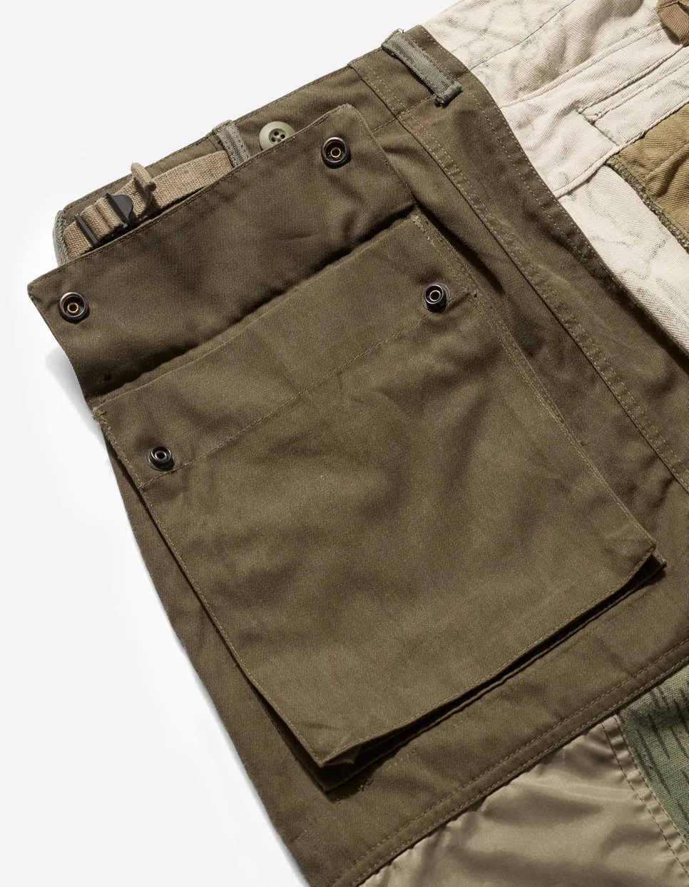 4277 Upcycled M65 Loose Cargo Pants Olive