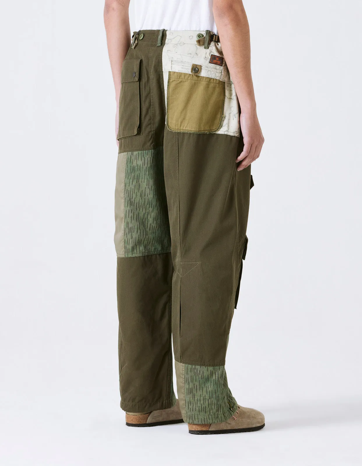 4277 Upcycled M65 Loose Cargo Pants Olive