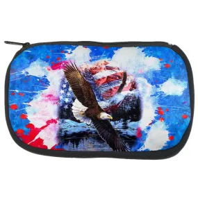 4th of July American Flag Bald Eagle Splatter Travel Bag