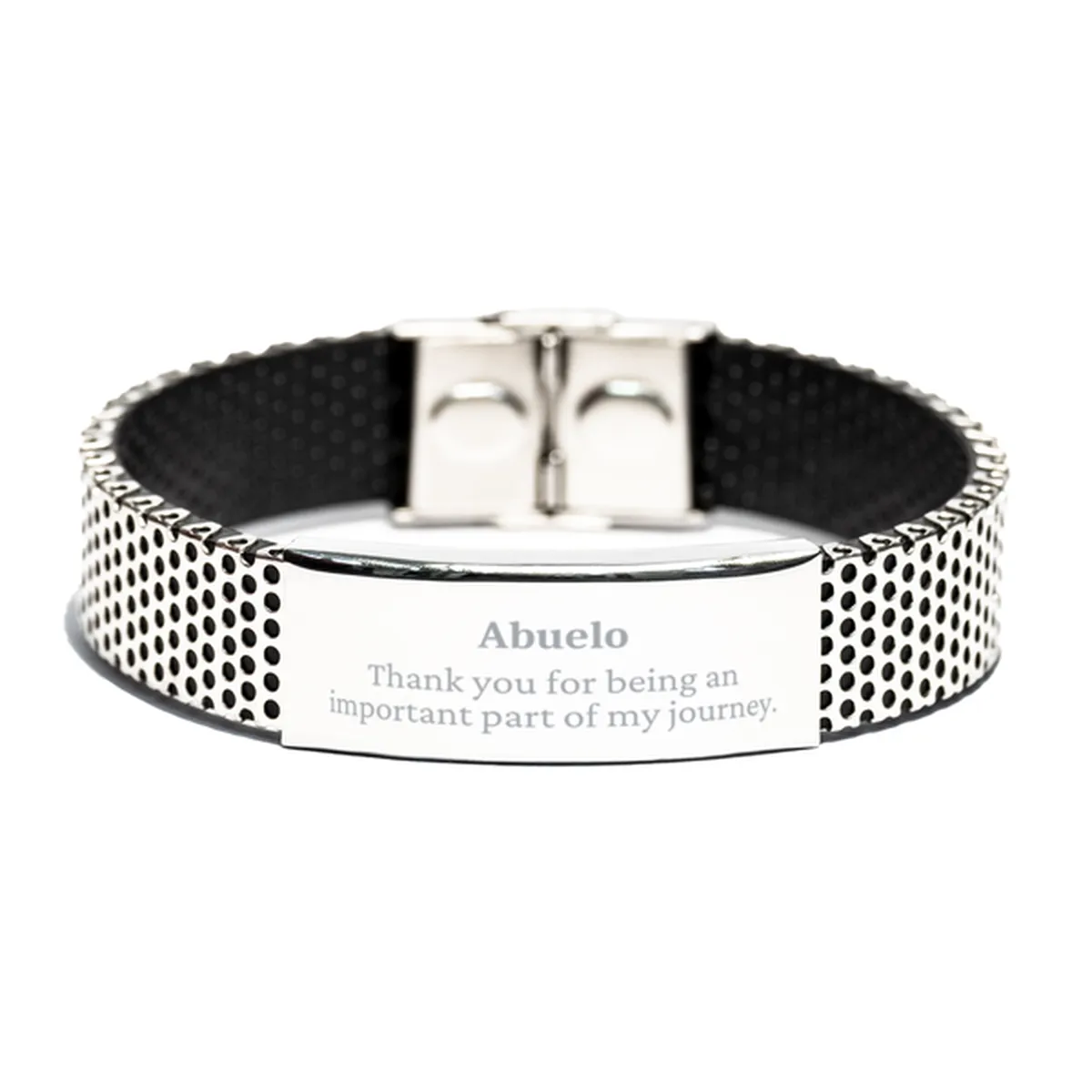 Abuelo Appreciation Gifts, Thank you for being an important part, Thank You Stainless Steel Bracelet for Abuelo, Birthday Unique Gifts for Abuelo