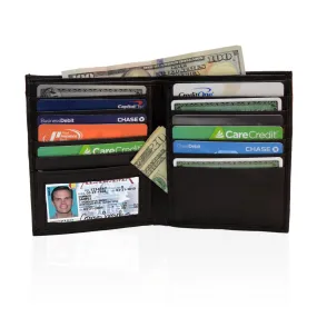 Adorable Deluxe RFID-Blocking Genuine Leather Bifold Wallet For Men - Black