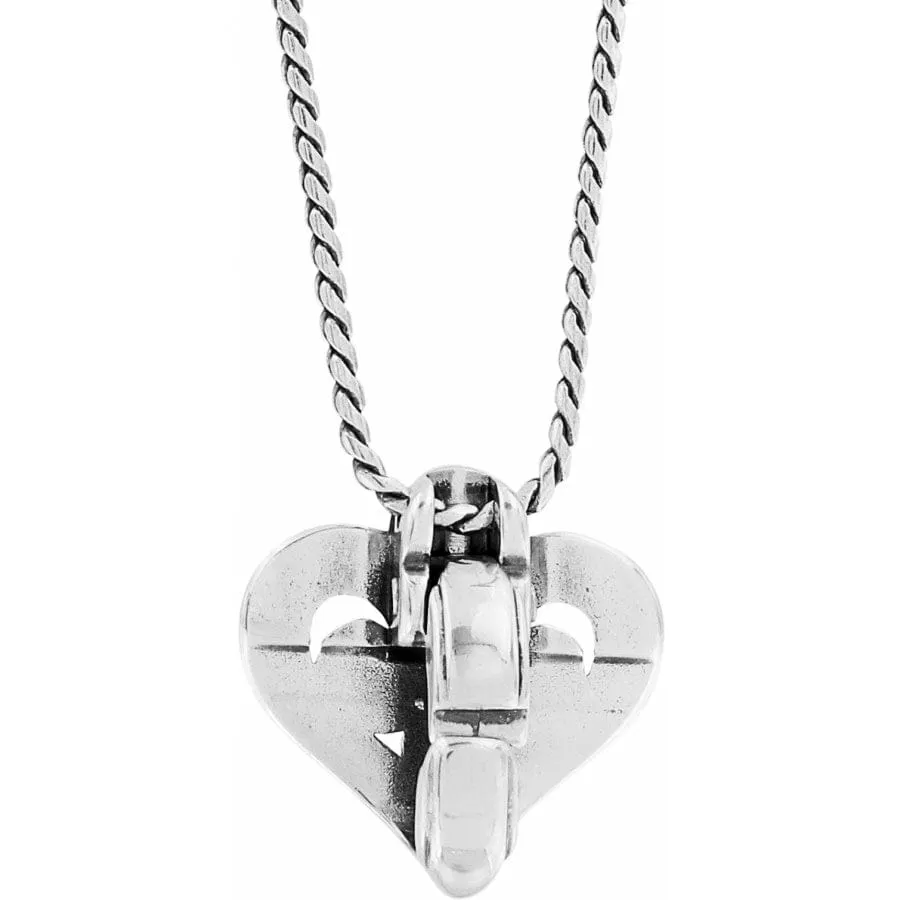 Alcazar Heart Badge Clip Necklace