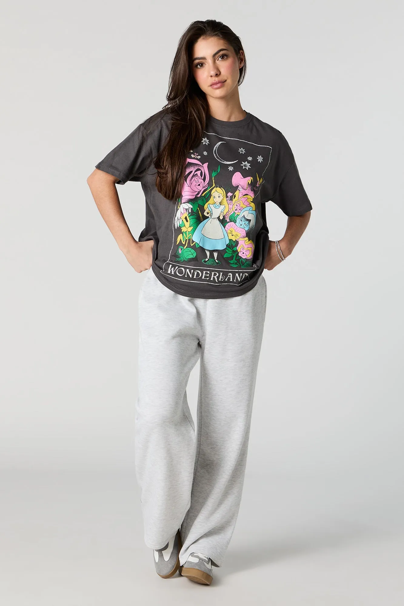 Alice in Wonderland Graphic Boyfriend T-Shirt