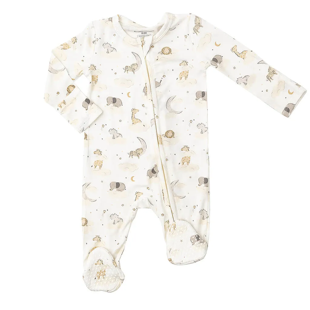 Angel Dear Zipper Footie Dreamy Safari