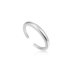 Ania Haie Luxe Band Adjustable Ring - Silver