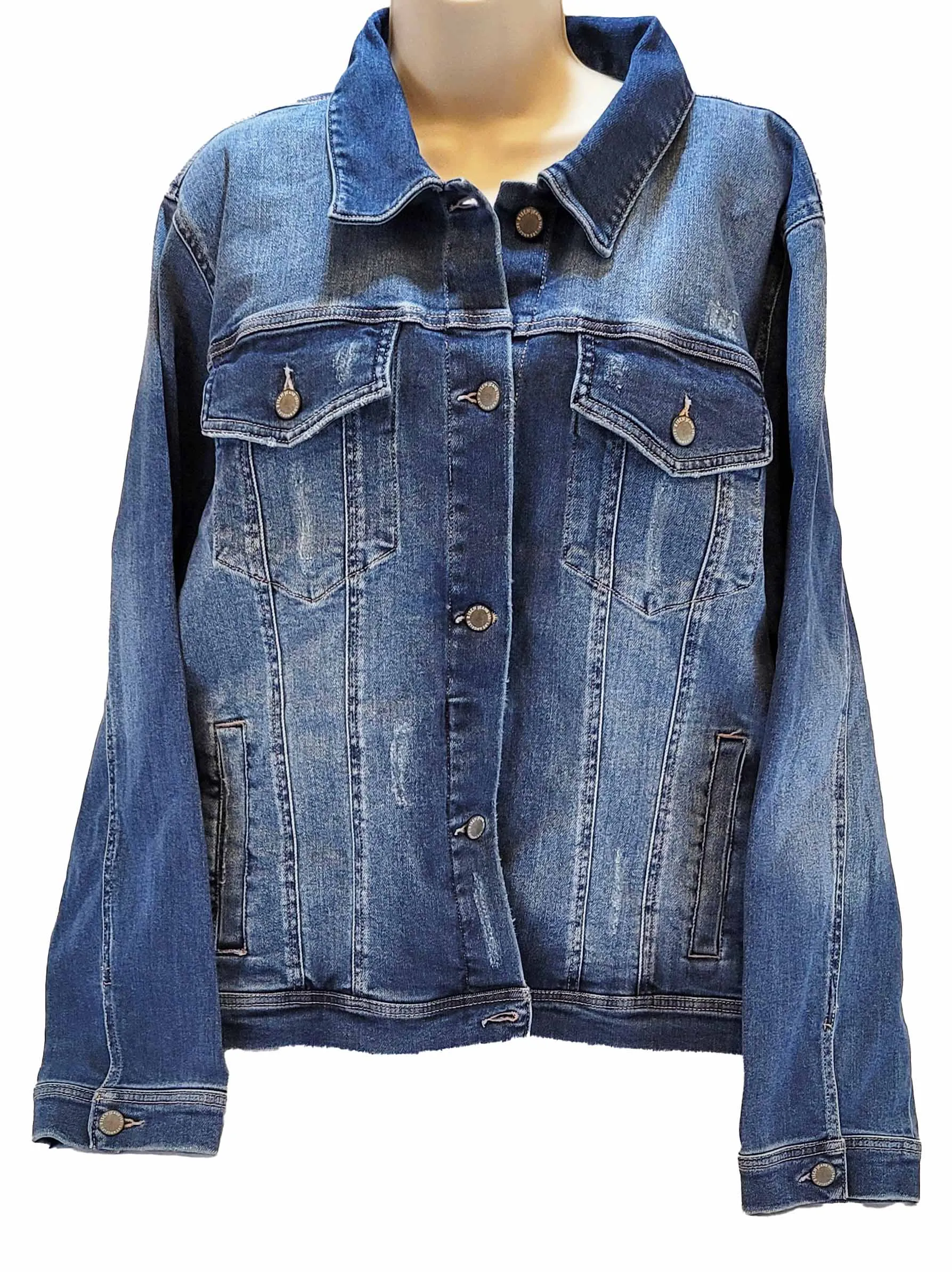 Anna Denim Jacket with Handmade Butterfly (3XL)