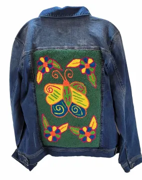 Anna Denim Jacket with Handmade Butterfly (3XL)