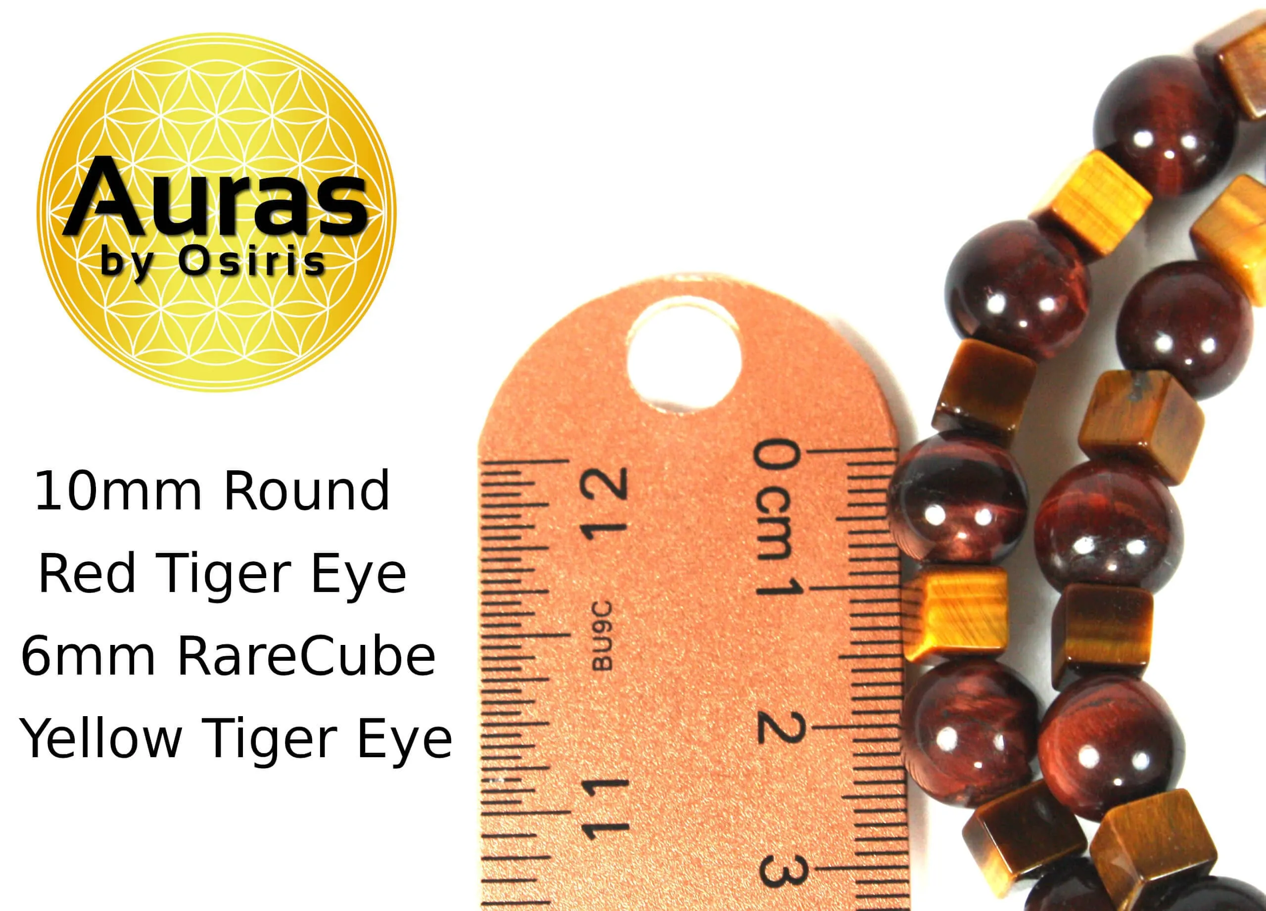 Aztec Style Yellow & Red Tiger Eye Necklace