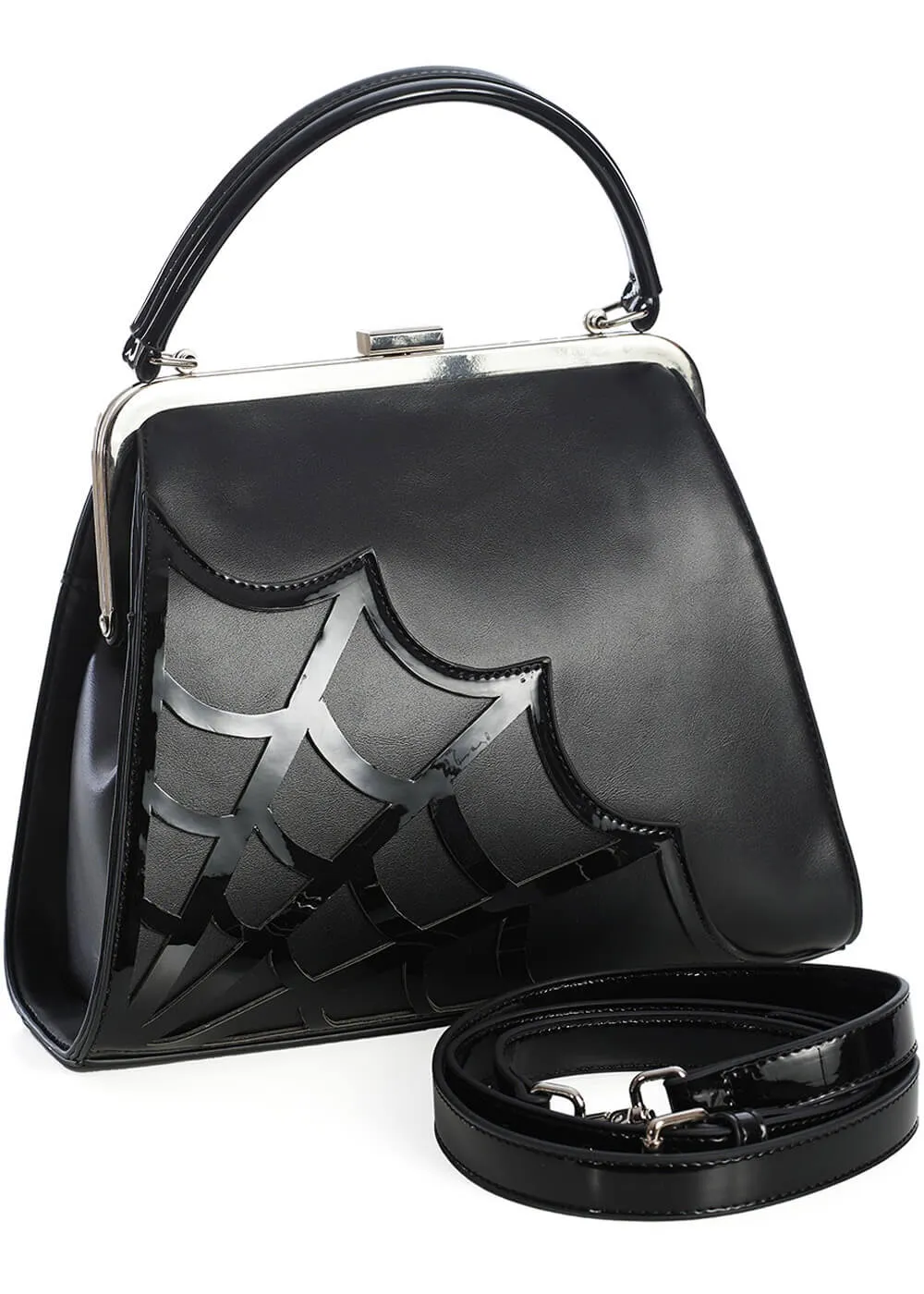 Banned Twilight Time Spiderweb Bag Black