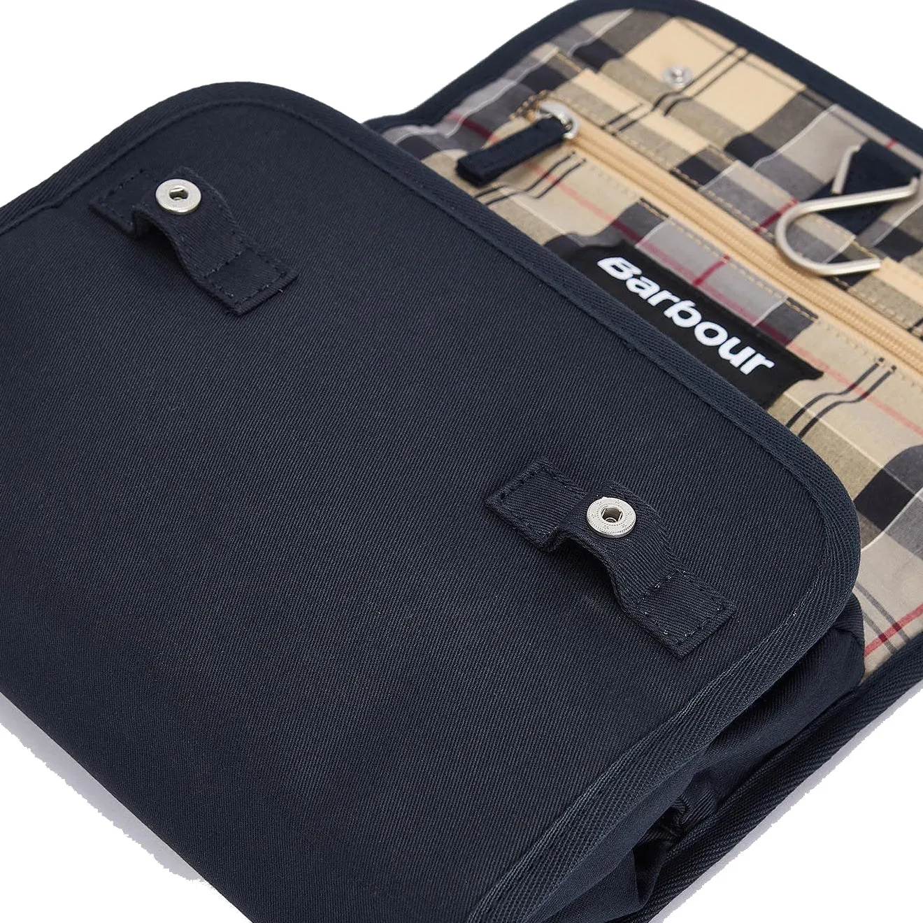 Barbour Cascade Waxed Hanging Wash Bag Classic Navy