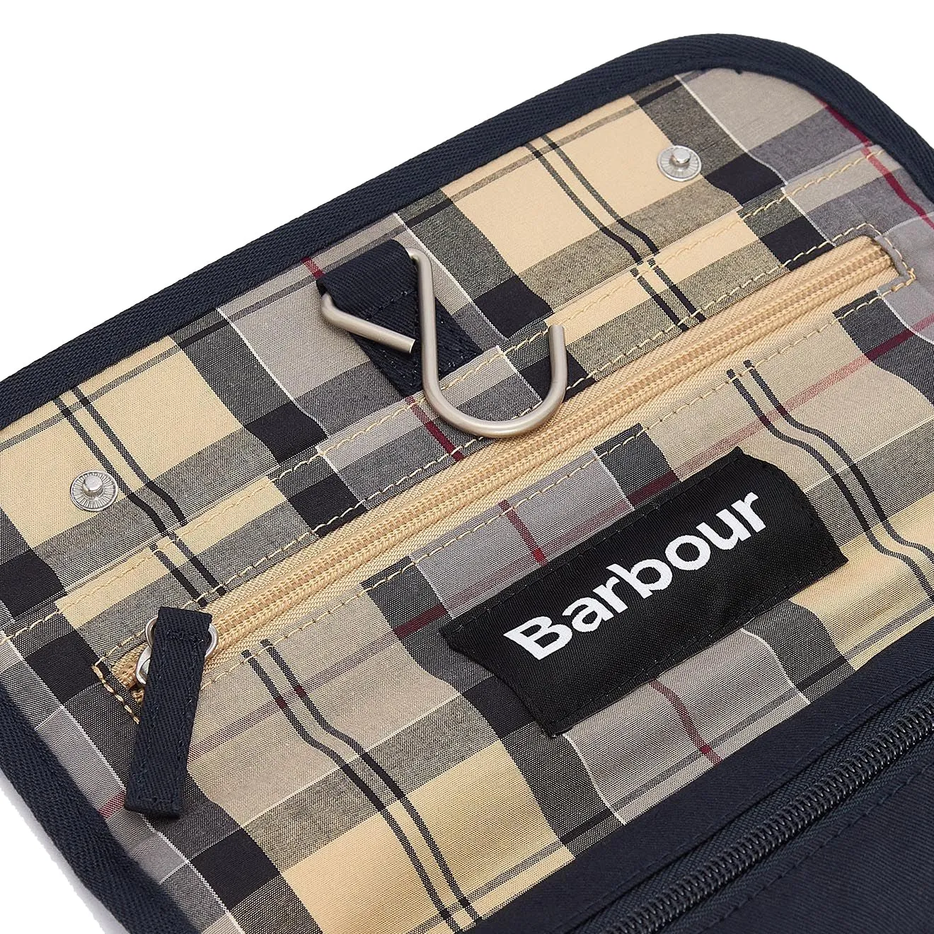 Barbour Cascade Waxed Hanging Wash Bag Classic Navy