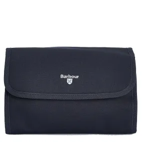 Barbour Cascade Waxed Hanging Wash Bag Classic Navy