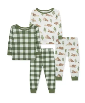 Bear 4-Piece Bamboo Pajama Set (2T-4T)