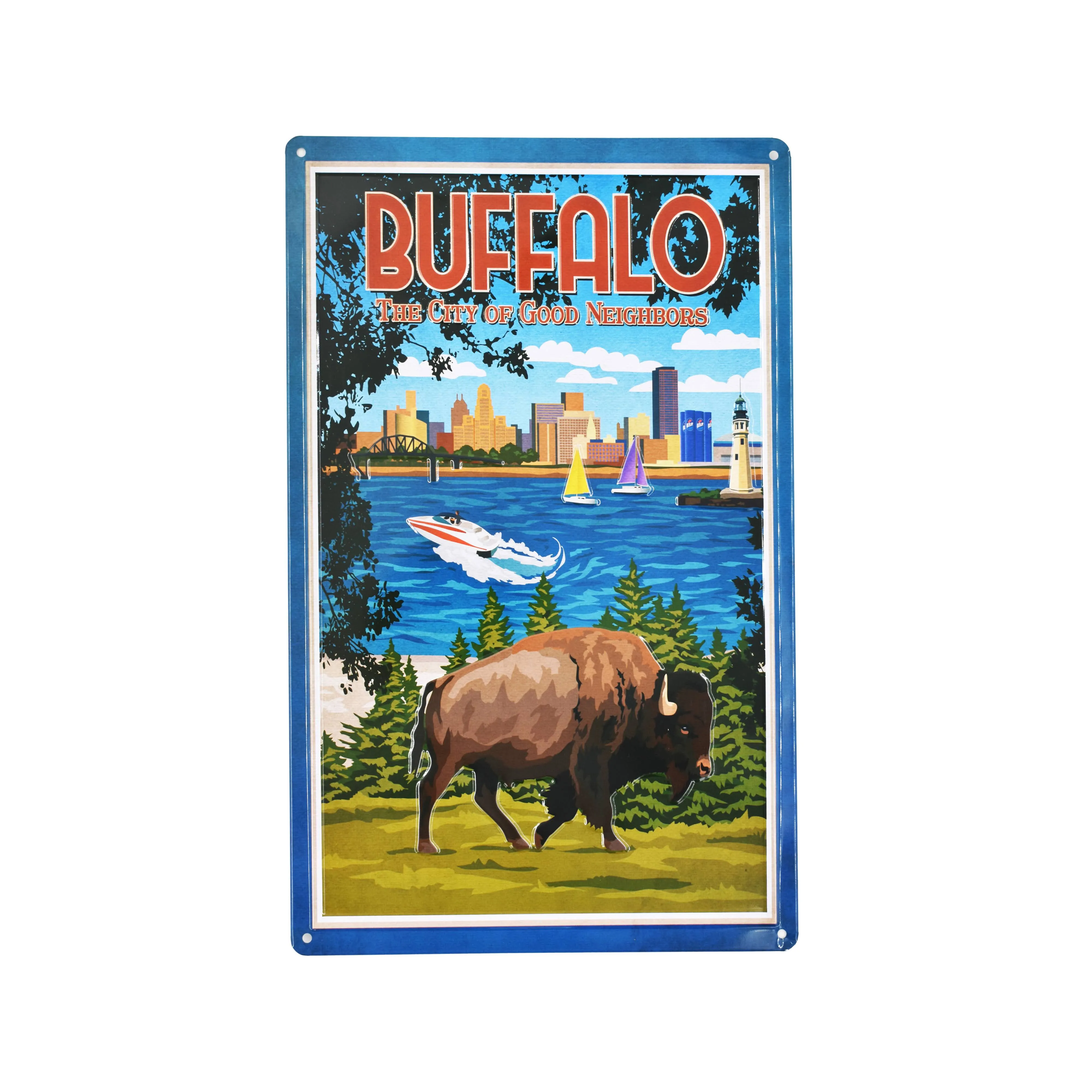 Buffalo Tin Poster Wall Art