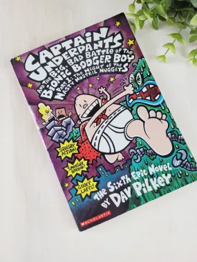 CAPTAIN UNDERPANTS- AND THE BIG, BAD BATTLE OF THE BIONIC BOOGER BOY PART 1 THE NIGHT OF THE NASTY NOSTRIL NUGGETS SOFTCOVER EUC