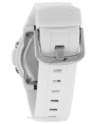 Casio Chaton Style Baby-G - Silver and White Case and Strap - 100M - World Time