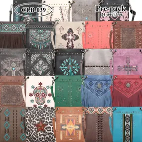 CLB-039 American Bling Crossbody Bag Pre-Pack 24Pcs/Box