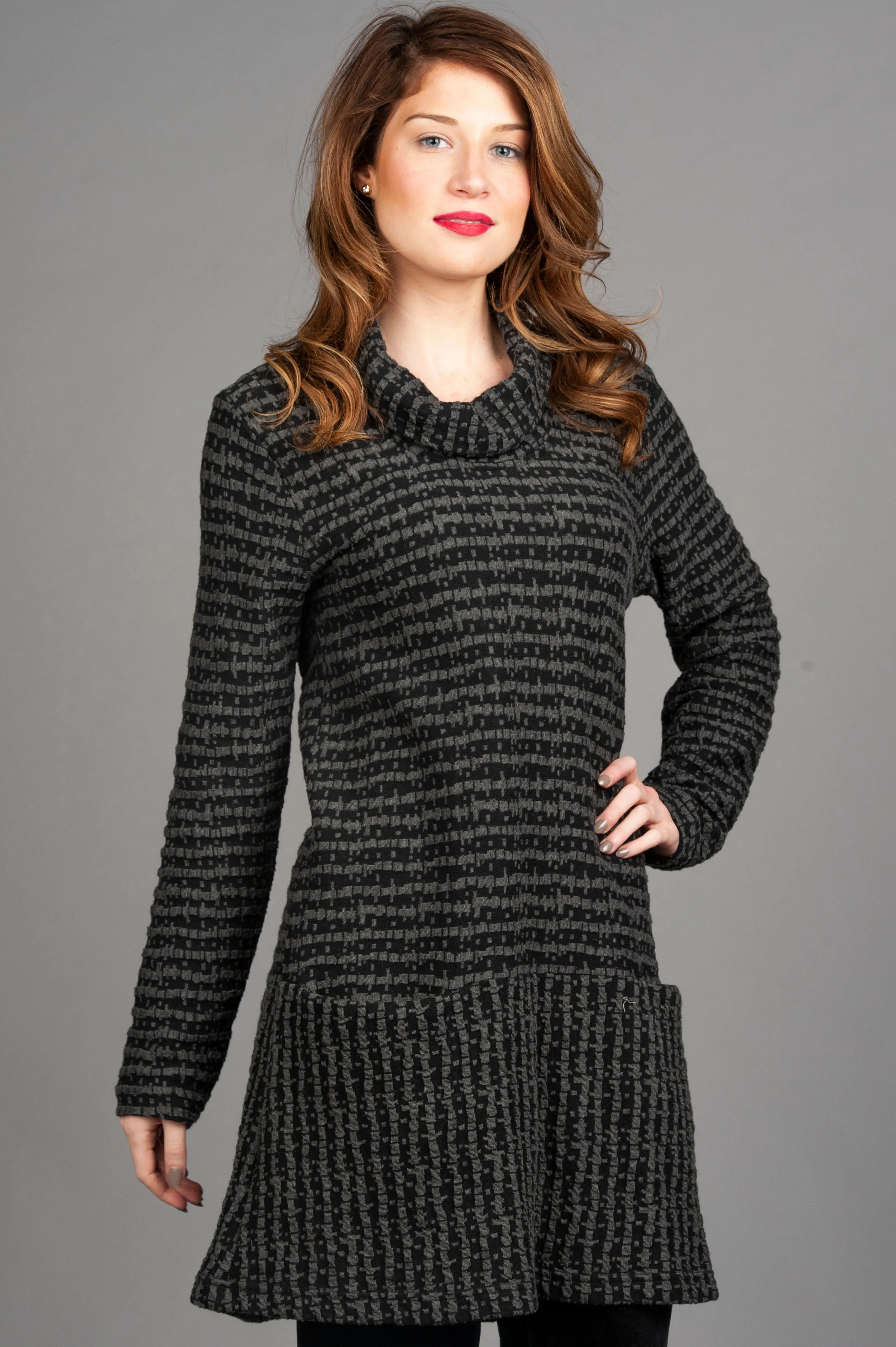 Cowl Neck Long Sleeve Tunic