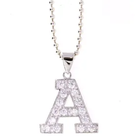 Cubic Zirconia Initial Pendant.A,L