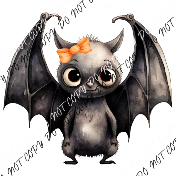 Cute Lil Bat / Cute Lil Bat with Bow DTF Transfer