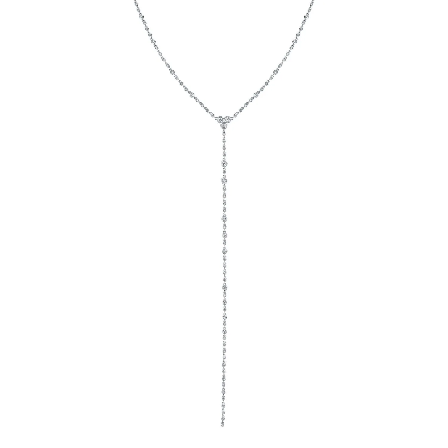 Diamond Infinity Station Y Necklace