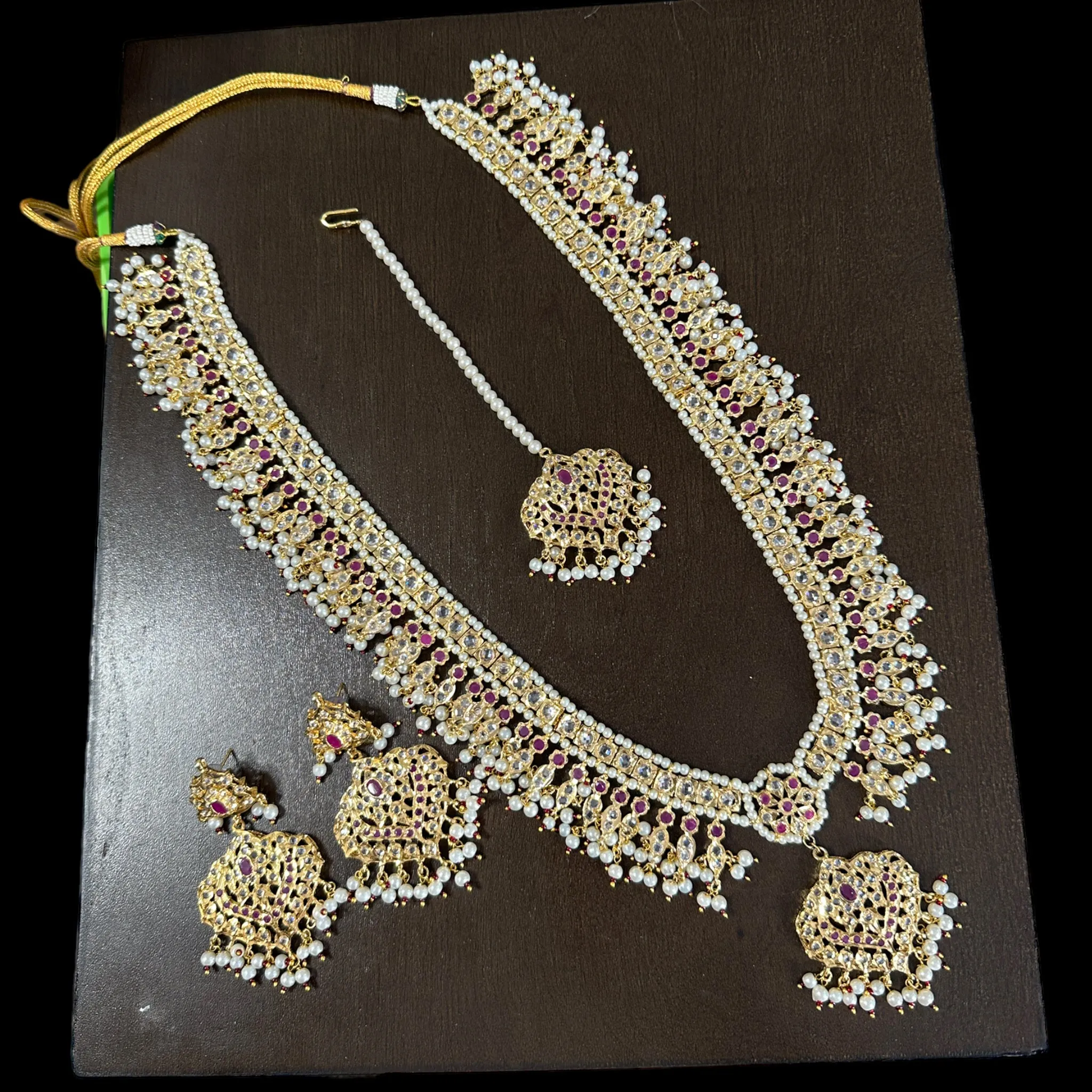 DLN57 long pathani style hyderabadi rani haar ( READY TO SHIP )