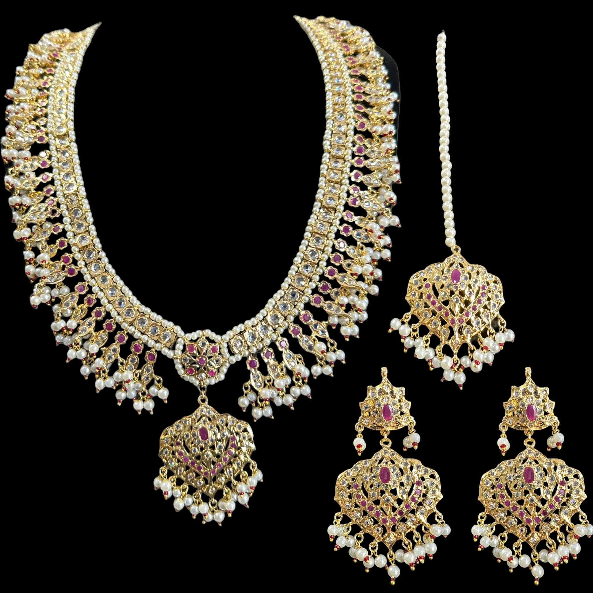 DLN57 long pathani style hyderabadi rani haar ( READY TO SHIP )