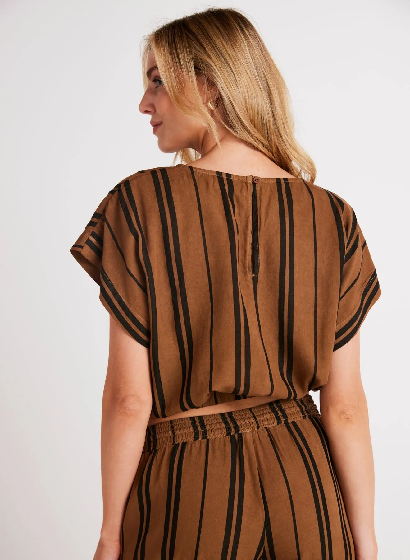 Elastic Waist Blouse - Gilded Brown