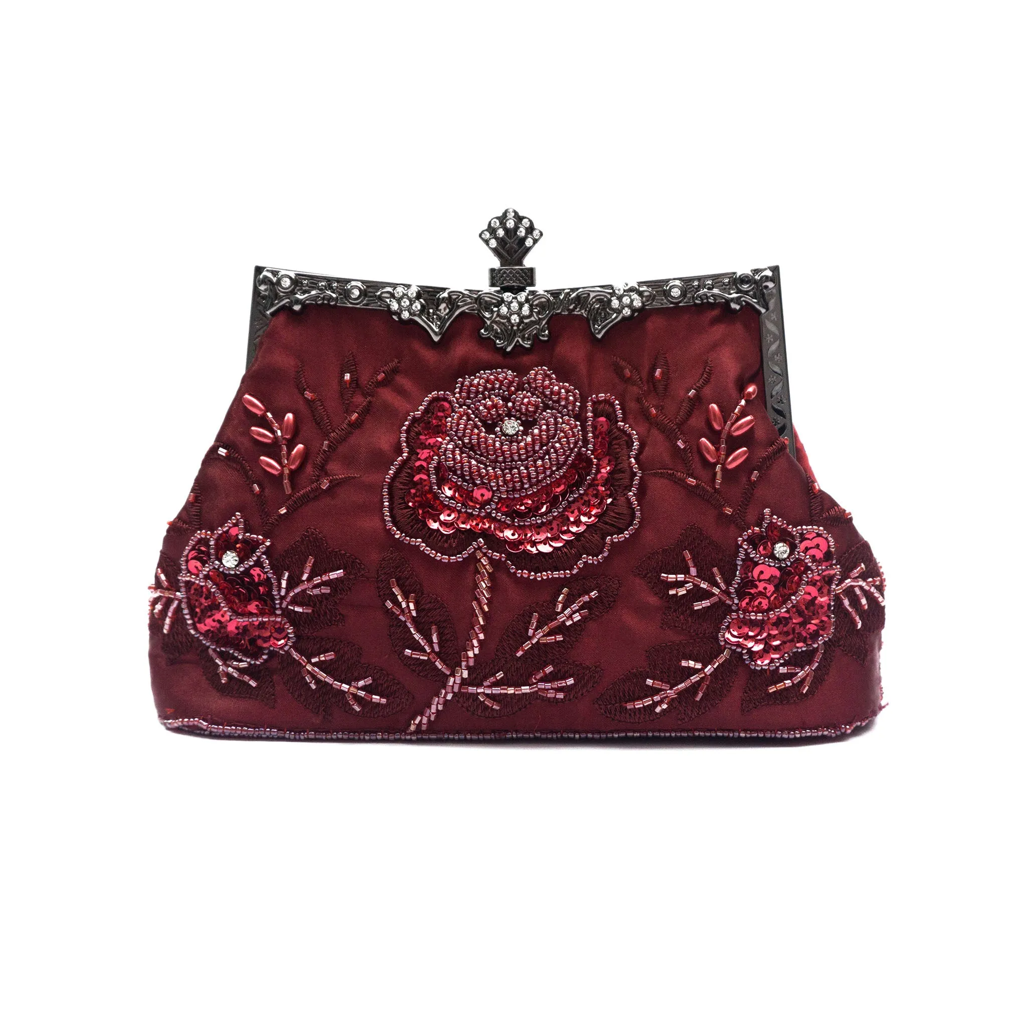 Evening Bag, Bridal Hand-Bead Embroidered Clutch, Prom Clutch-i7bags