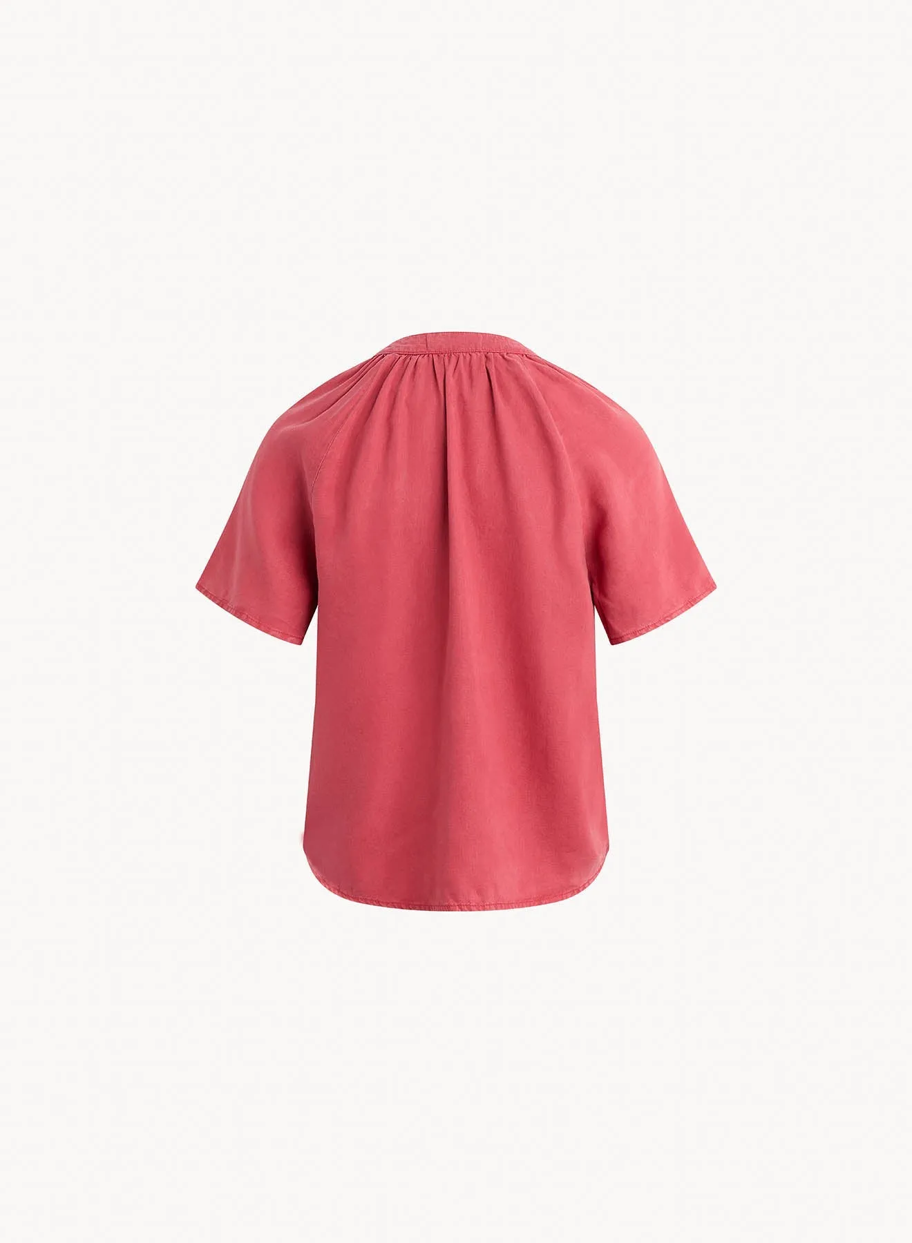 Flowy Short Sleeve Pullover - Riviera Red