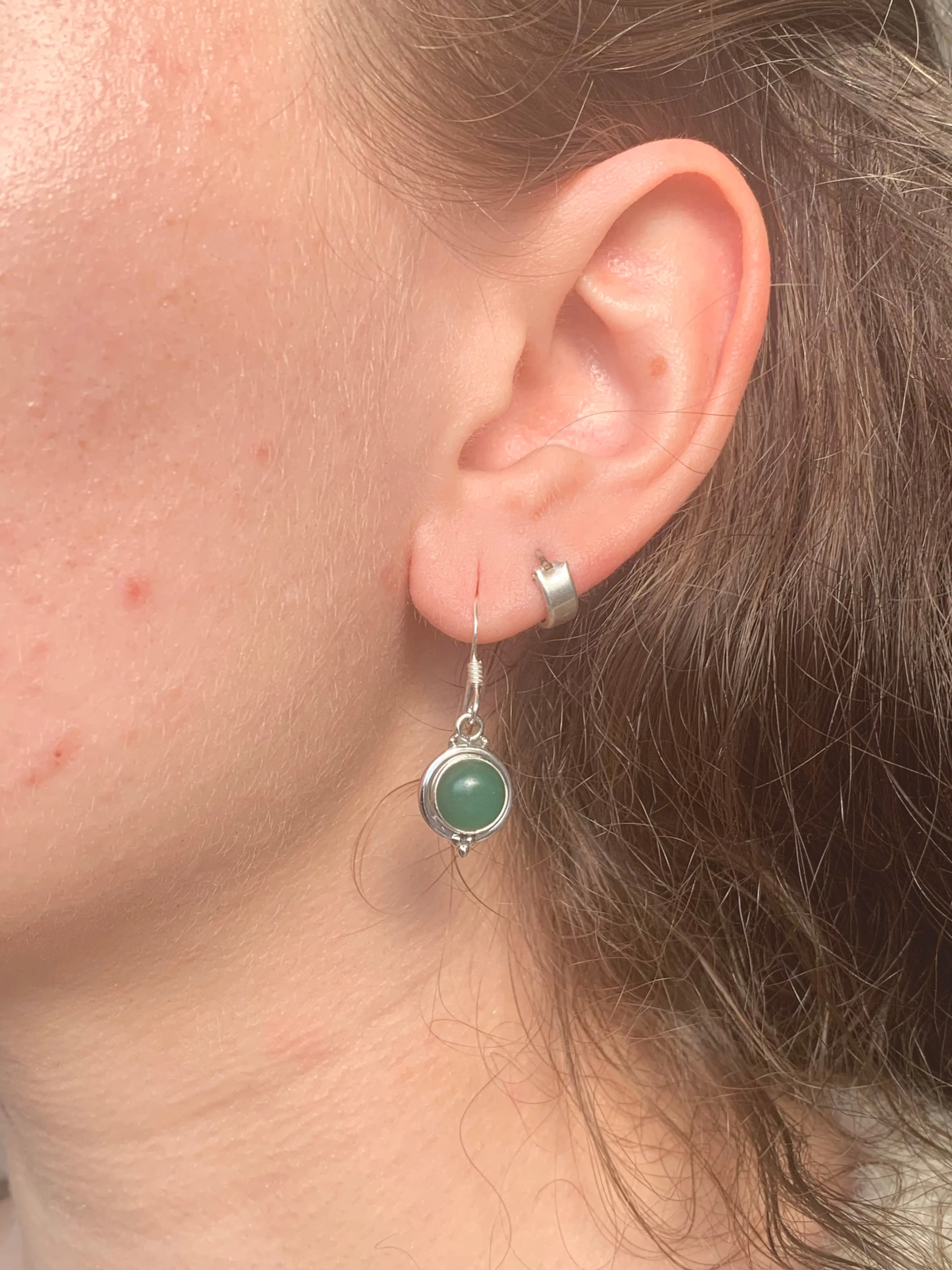 Green Onyx Ari Dot Earrings