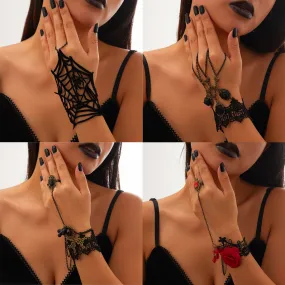 Halloween Finger Mesh Tassel Bracelet