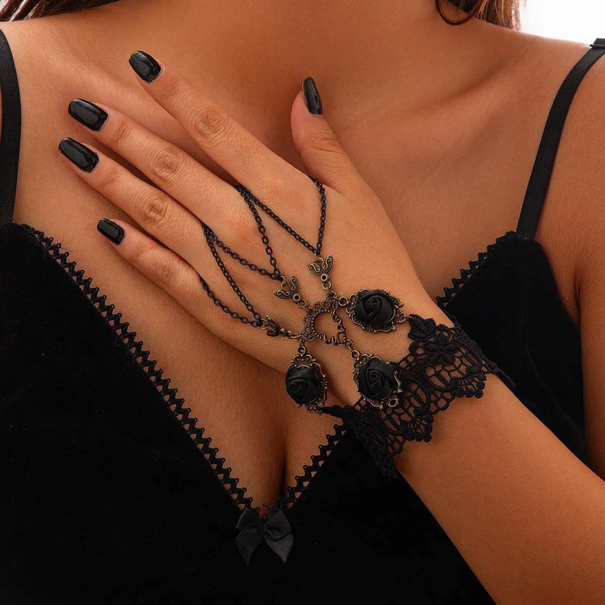 Halloween Finger Mesh Tassel Bracelet