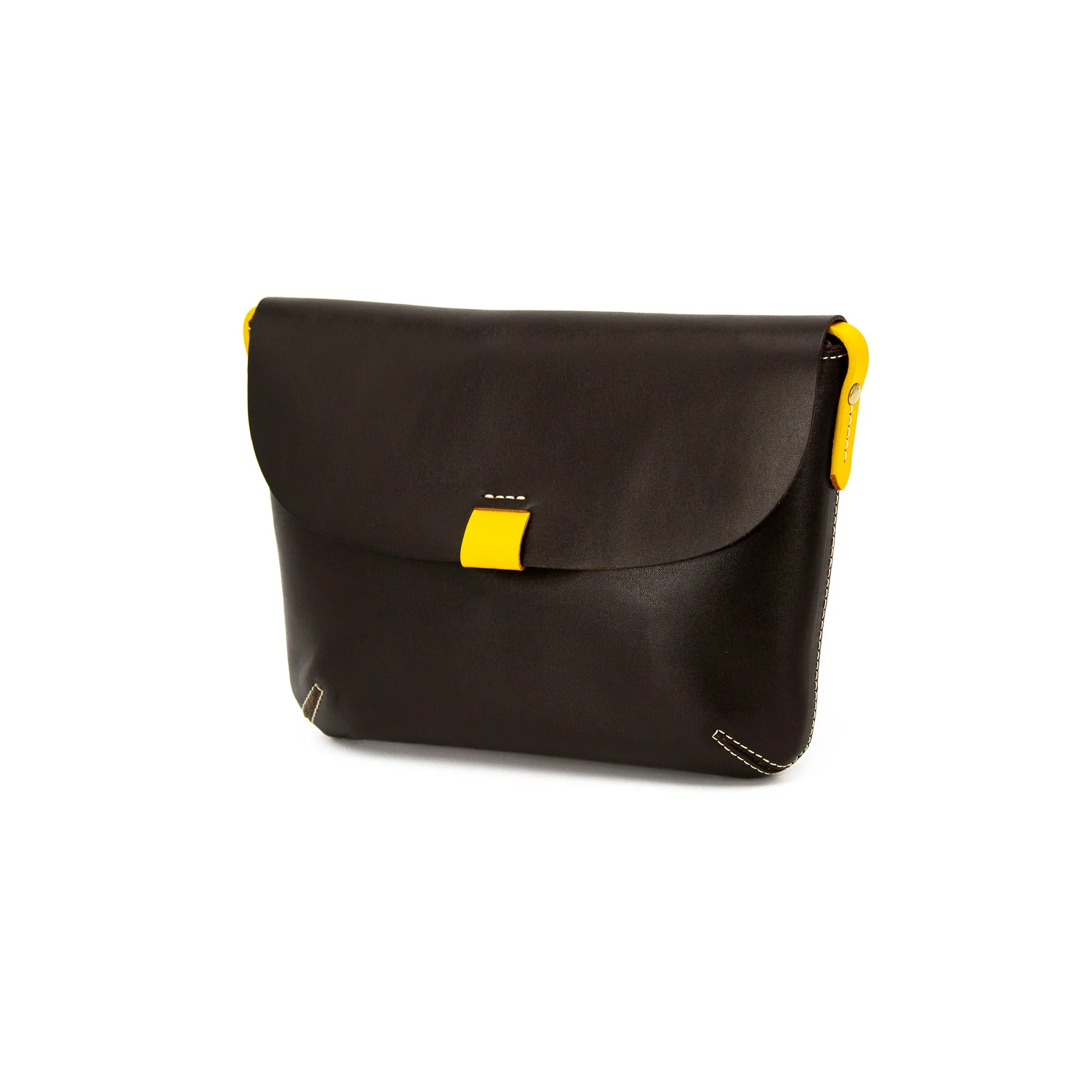 High Quality Leather Handmade Bag, Colour Blocking Flap Bag-i7bags