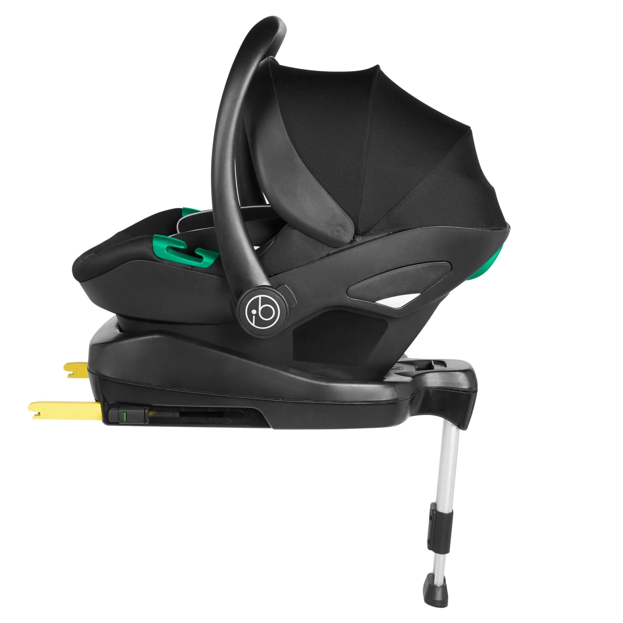 Ickle Bubba Stomp Luxe All-in-One I-Size Travel System With Isofix Base - Black / Charcoal Grey / Black