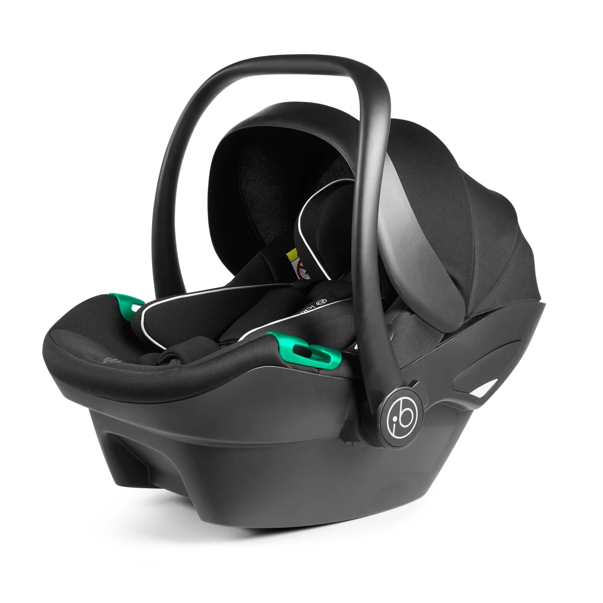 Ickle Bubba Stomp Luxe All-in-One I-Size Travel System With Isofix Base - Black / Charcoal Grey / Black