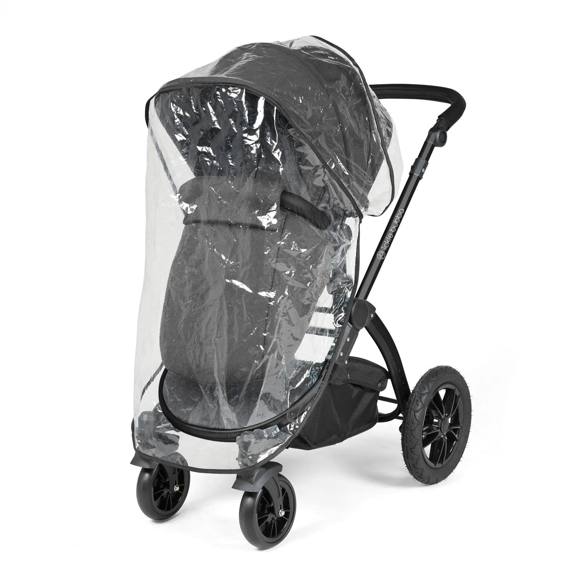 Ickle Bubba Stomp Luxe All-in-One I-Size Travel System With Isofix Base - Black / Charcoal Grey / Black