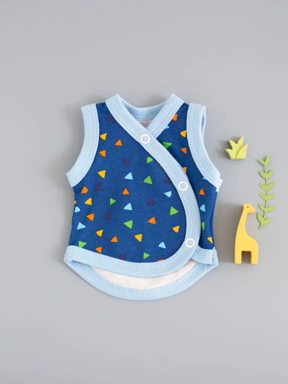 Incubator Vest & Round Hat Set, Triangle Drops